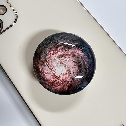Miniatura 1 de WUYULB Clear Glitter Space Galaxy Nebula Design Expandible plegable Teléfono Móvil Grip Soporte Soporte para Teléfono Celular para Smartphones