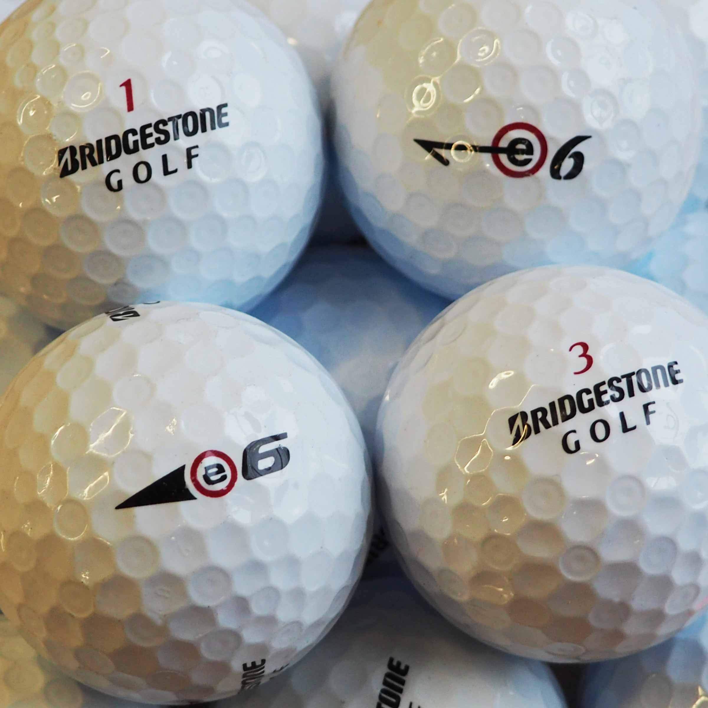 Bridgestone Golfball - E6 LAKEBALLS/GOLFBÄLLE - QUALITÄT AAAA/AAA, Weiss, 50 STÜCK, 1 Packung