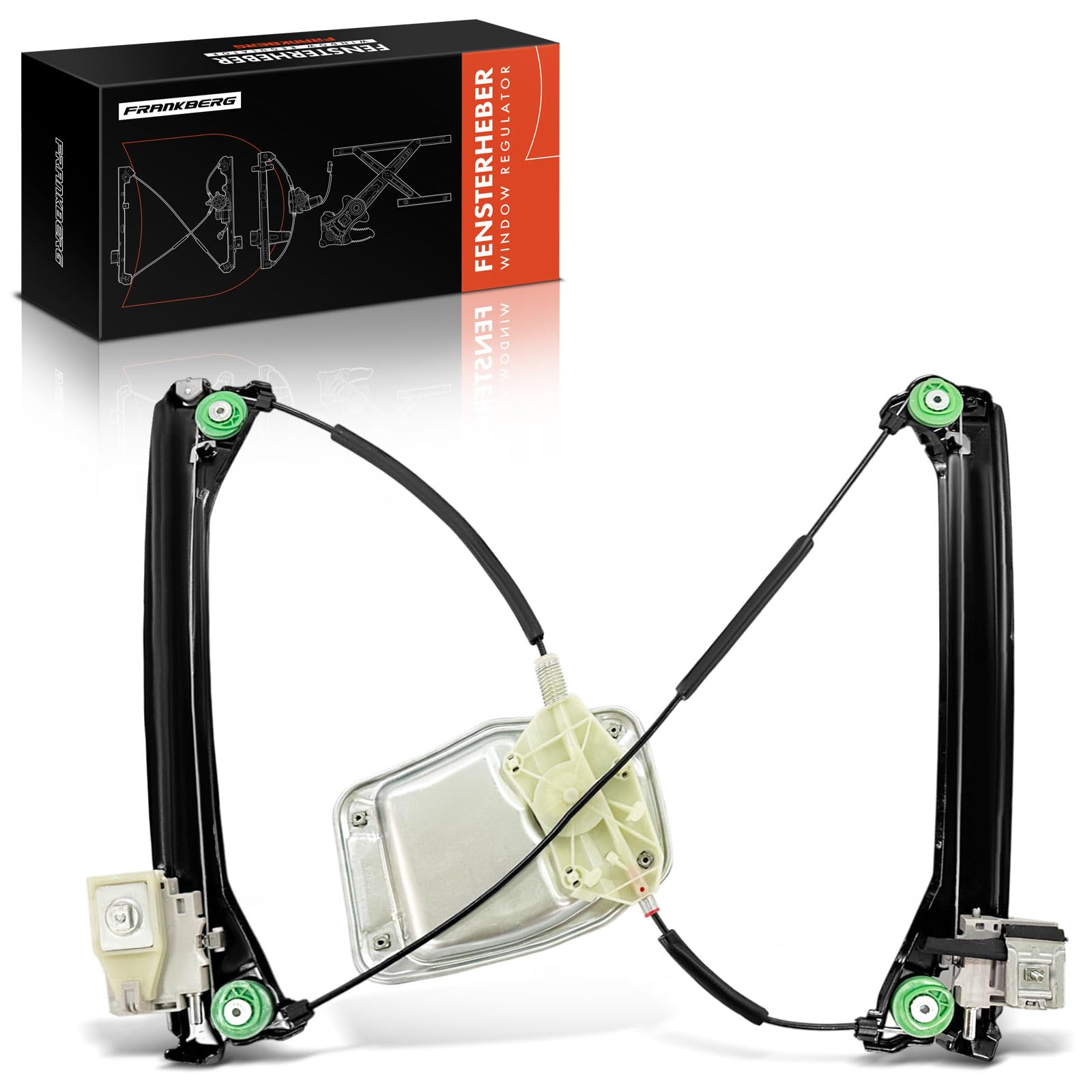 Frankberg # 1Q0837462G Przedni prawy regulator okna kompatybilny z E.O.S 1F7 1F8 1.4 T.S.I 1.6 FSI 2.0 TDI 16V 2.0 TFSI 2006-2015 wymiana kabrioletów