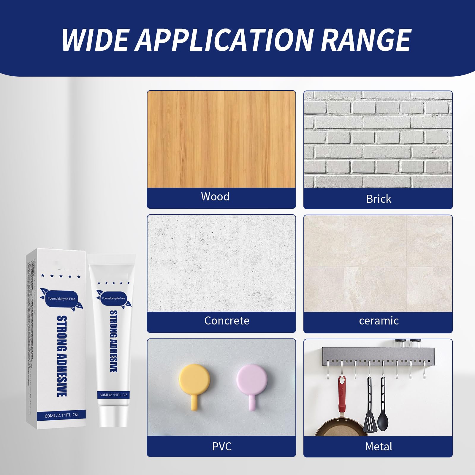 Nagelfreier Konstruktionskleber - Allzweck Kleber Wasserfest Für Holz, Metall, Glas