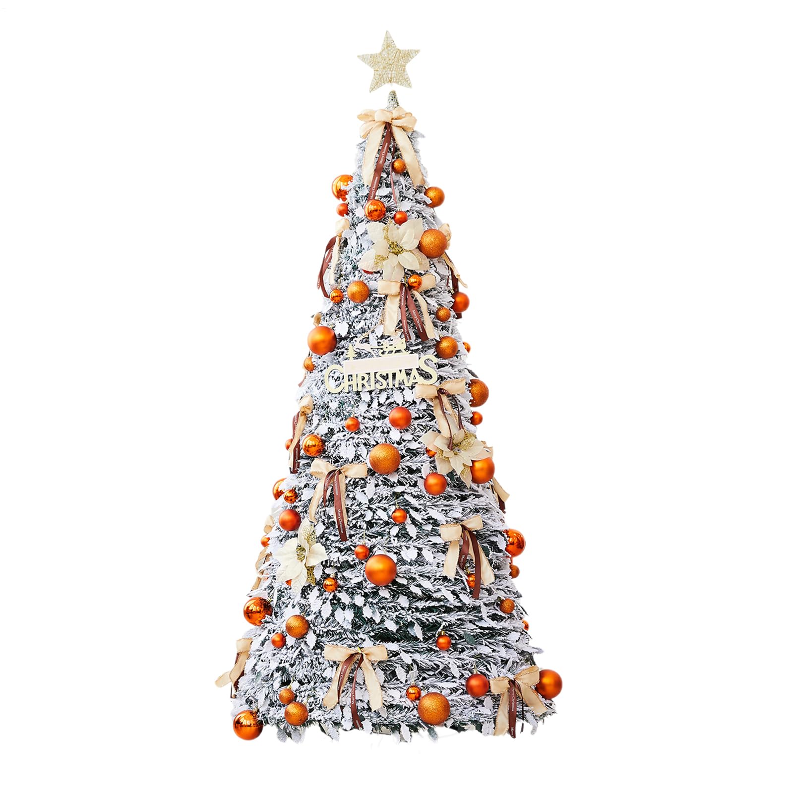 Árbol De Navidad Plegable | Decoraciones Artificiales Reutilizables Sin Luces - Árbol De Navidad Completo | para Acción De Gracias Cumpleaños Fiesta Oficinas Hogar Exterior Interior Parque