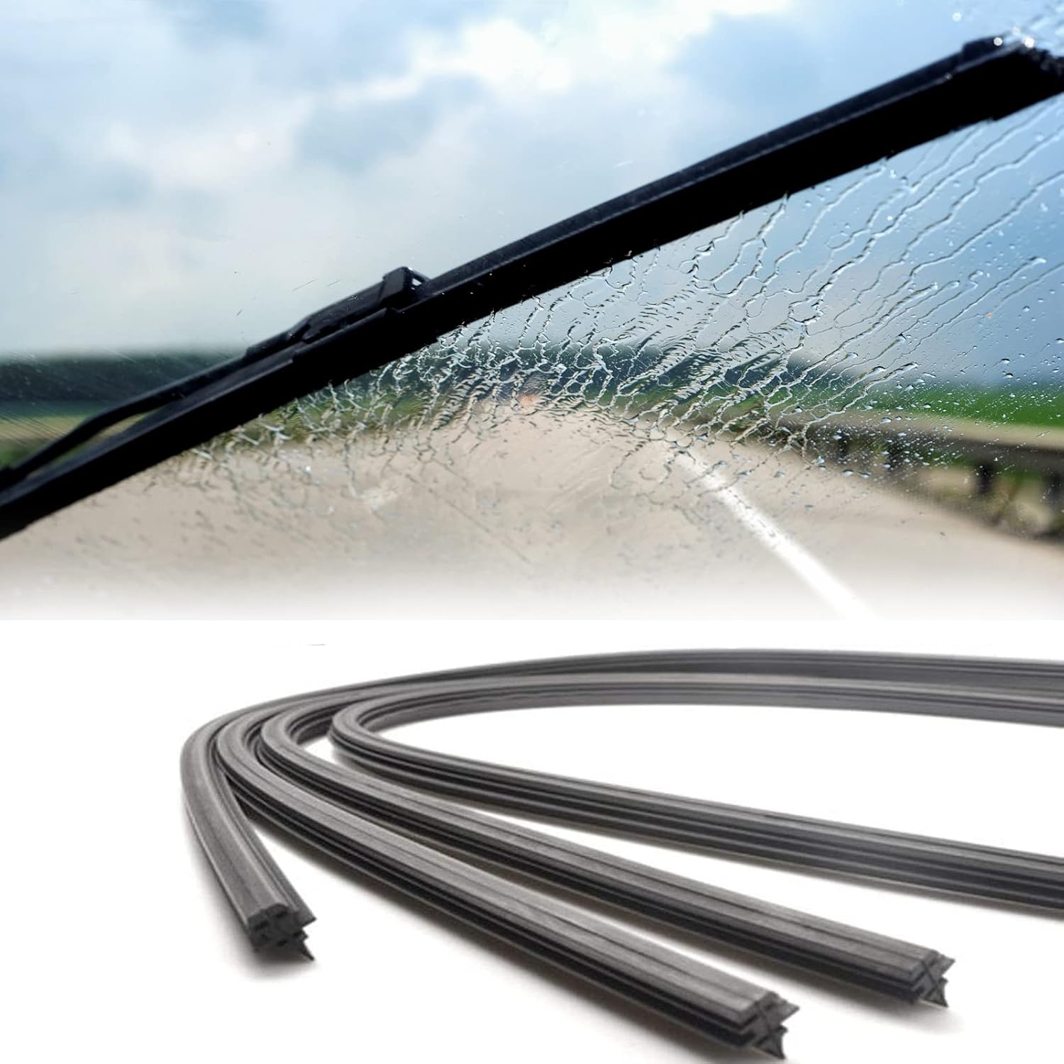 Silicone Windshield Wiper Blades Refills 26” 4 pcs Automotive