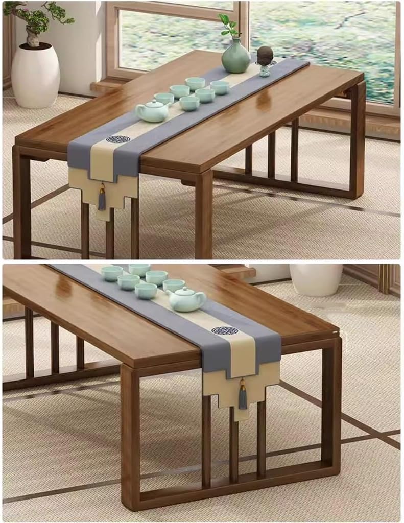 折りたたみ竹 和風 お茶 コーヒーテーブル 長方形 ローテーブル