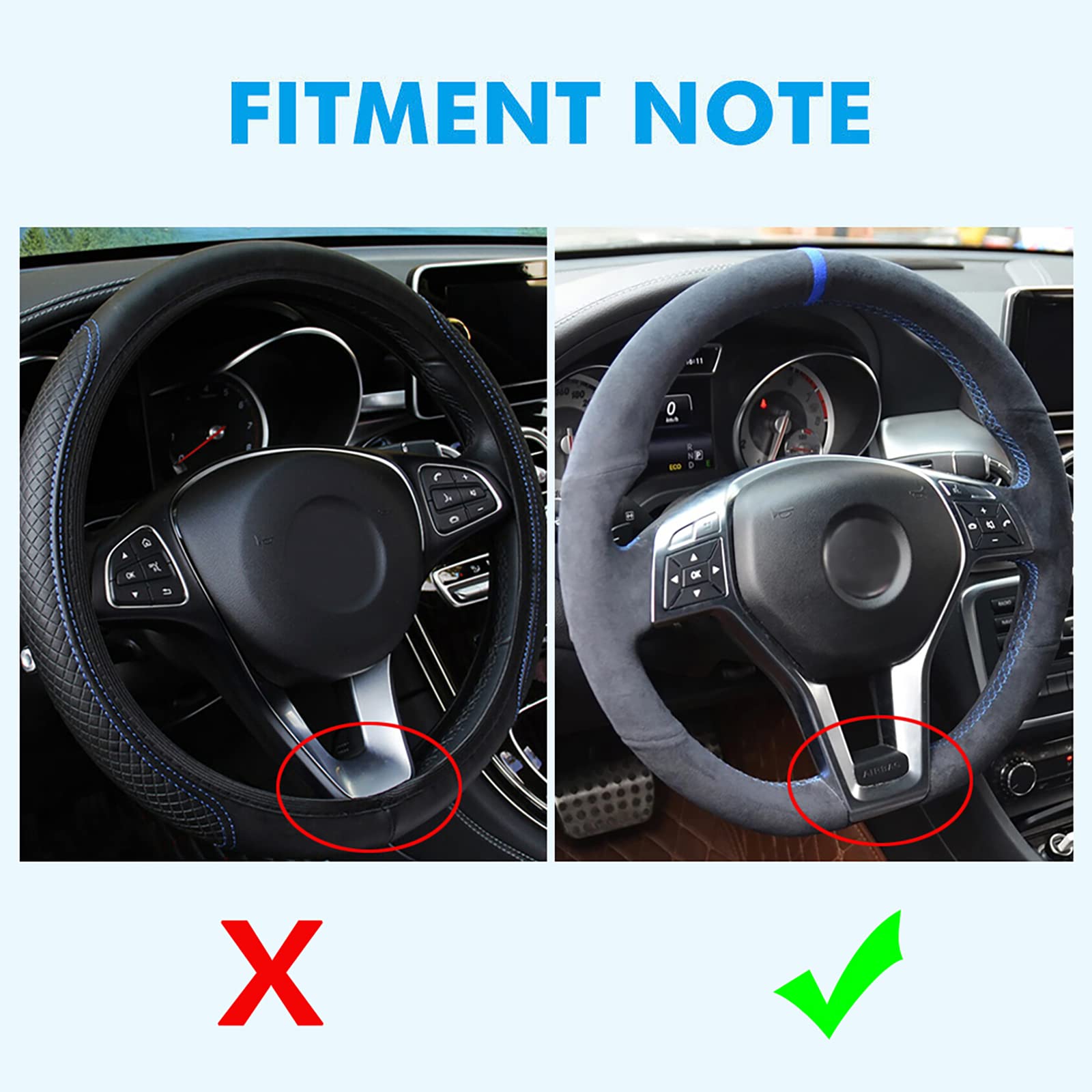 Amazon | Bevinsee AMGスタイルステアリングホイールトリムカバー Benz
