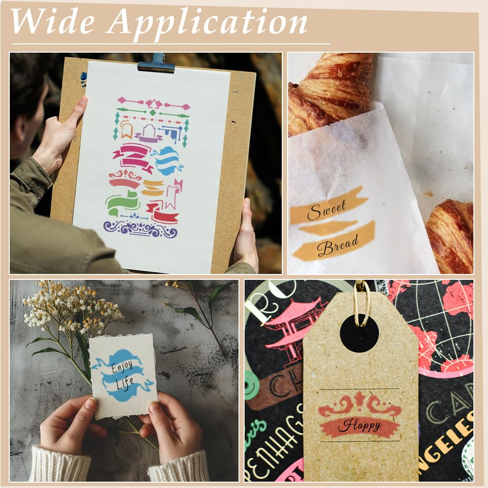 UNICRAFTALE Metal Stencil Template - Stainless Steel Border Stencil For Crafting