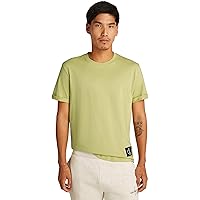 Calvin Klein T-Shirt Maniche Corte Uomo Badge Turn Up Sleeve Scollo Rotondo