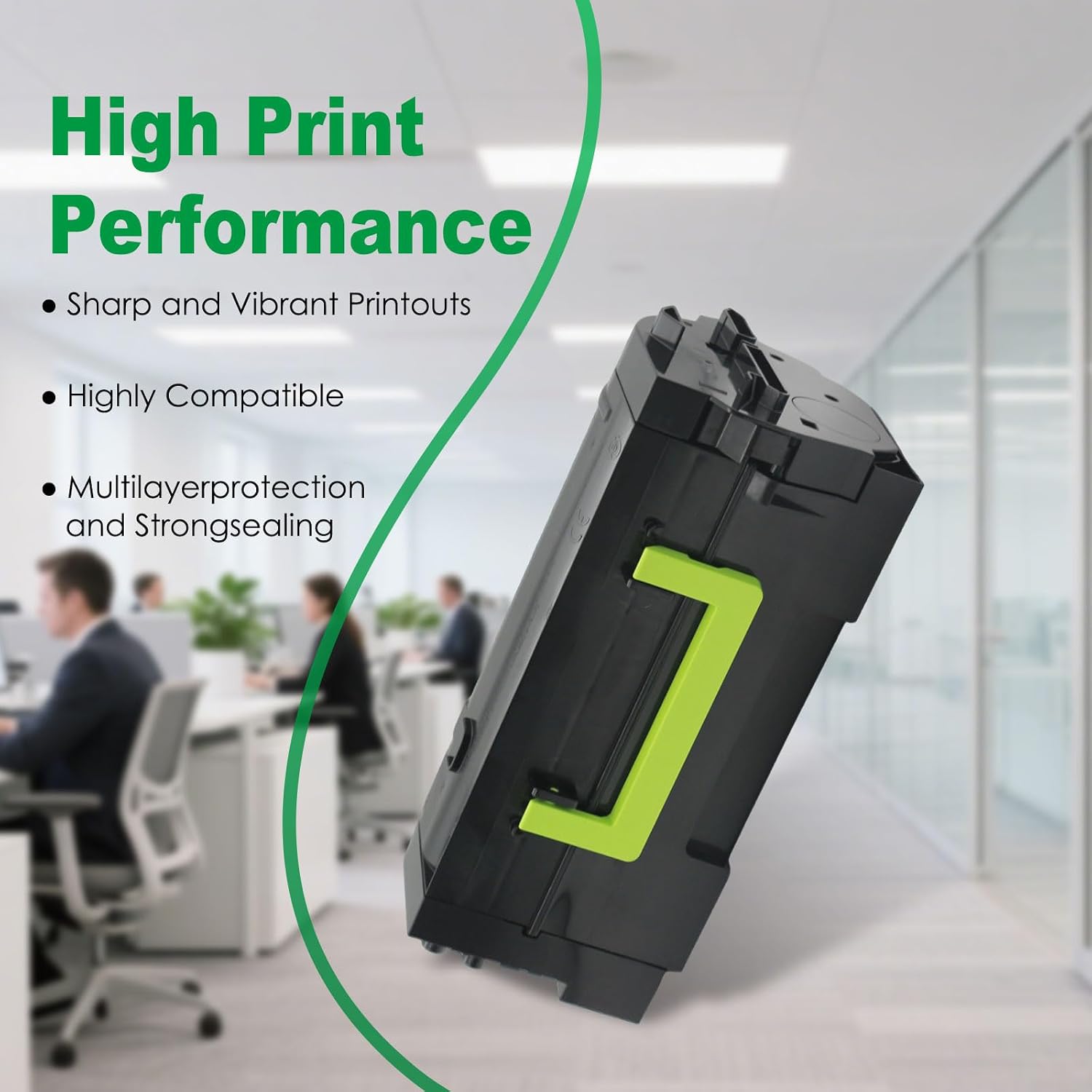 58D1H00 Black High Yield Toner Cartridge Replacement for Lexmark 58D1H00 58D1U00 58D1000 58D1X00 Toner Cartridge for MS725 MS821 MS822 MS823 MS824 MS825 MS826 MX721 MX722 MX725 MX822 MX824 Printer