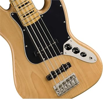 Squier Classic Vibe 70s 5-String Jazz Bass, Natural, Maple Fingerboard