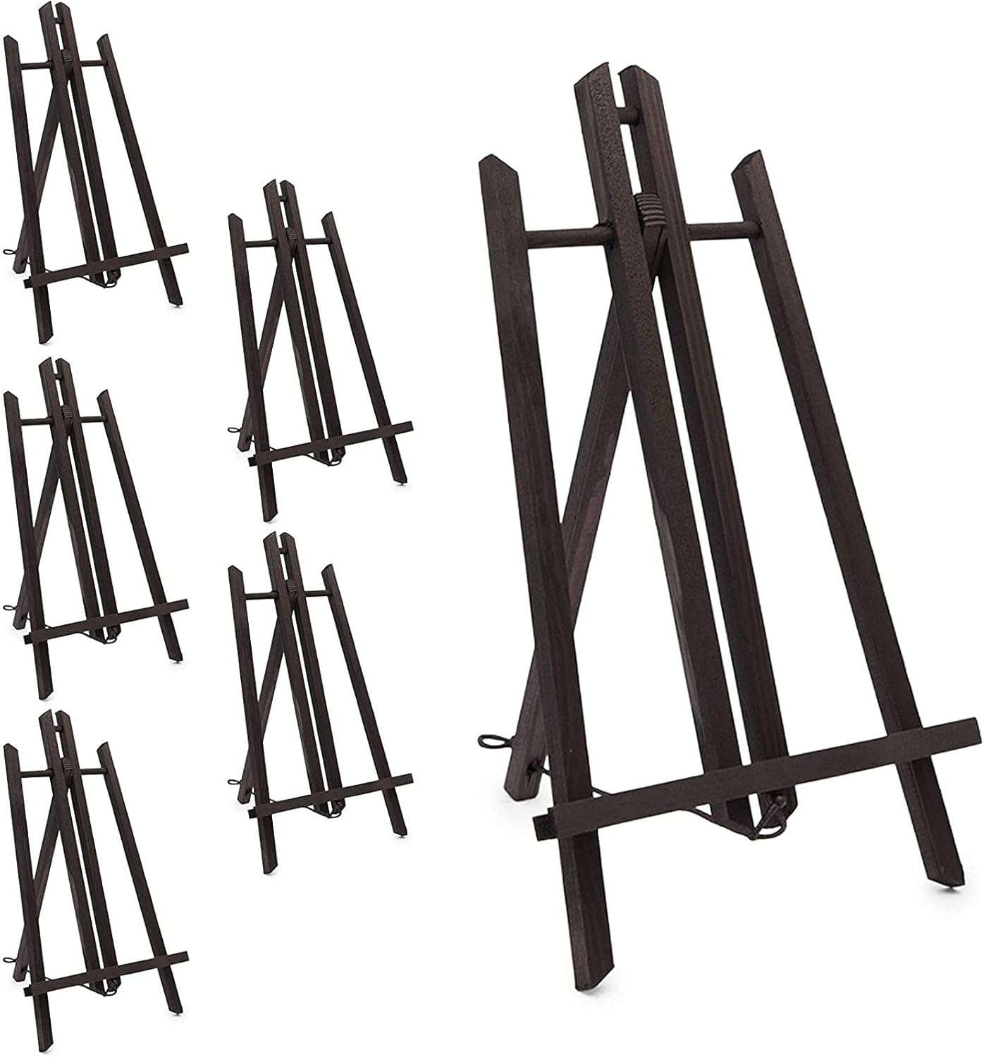Wooden Easel Stands for Desktop or Tabletop (Black, 9 x 13.5 x 10 In, 6