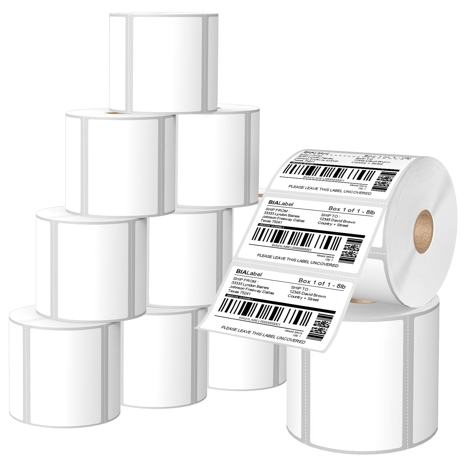 12 Rolls 3" X 2" Barcode Labels, 700/Roll - Direct Thermal Labels Compatible with Zebra & Rollo Printers