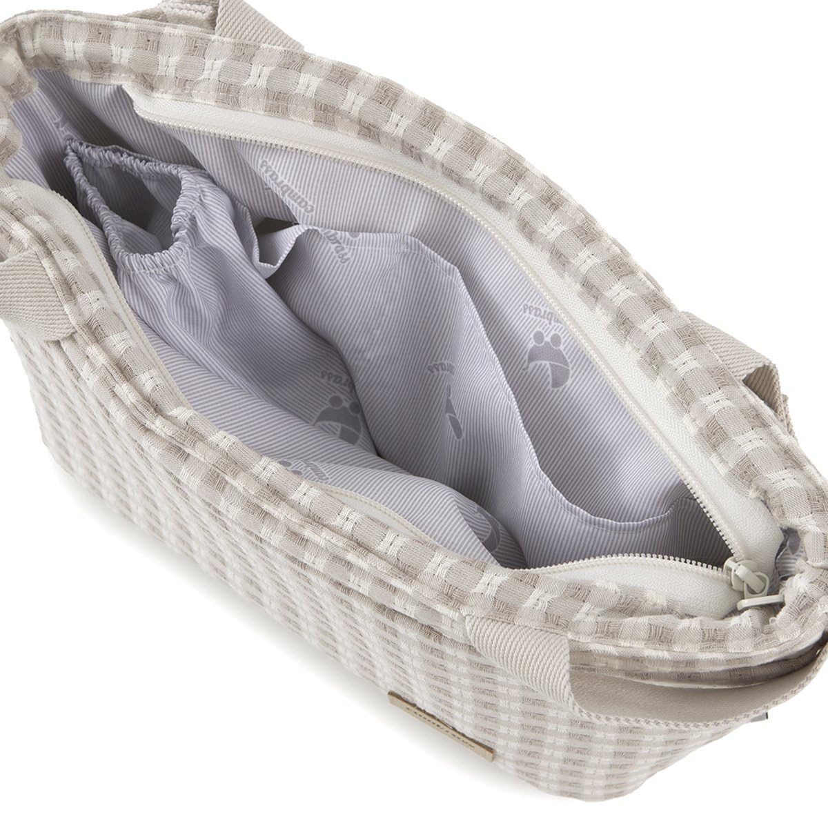 Cambrass - Bolso carro maternal para bebe - bolso de maternidad para carritos de bebe - organizador para pañales y otras cosas de bebe - Vicky Beige 13x38x20 Cm