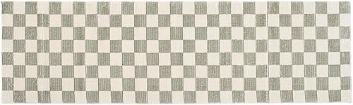 Miniatura 6 de Gambit - Alfombra a cuadros de 2 pies 7 x 9 pies, lavable a máquina, para pasillo y entrada, 100% reciclada, certificado Oeko-Tex, pelo mediano,