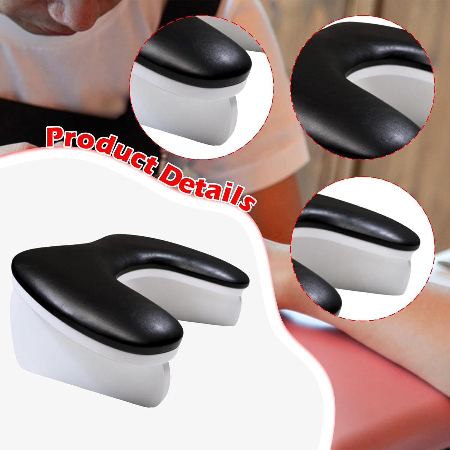 Generic Manicure Arm Rest, Non-slip Base, Practical And Stable, Ideal for Nail Salons. Essential Accessories, Black