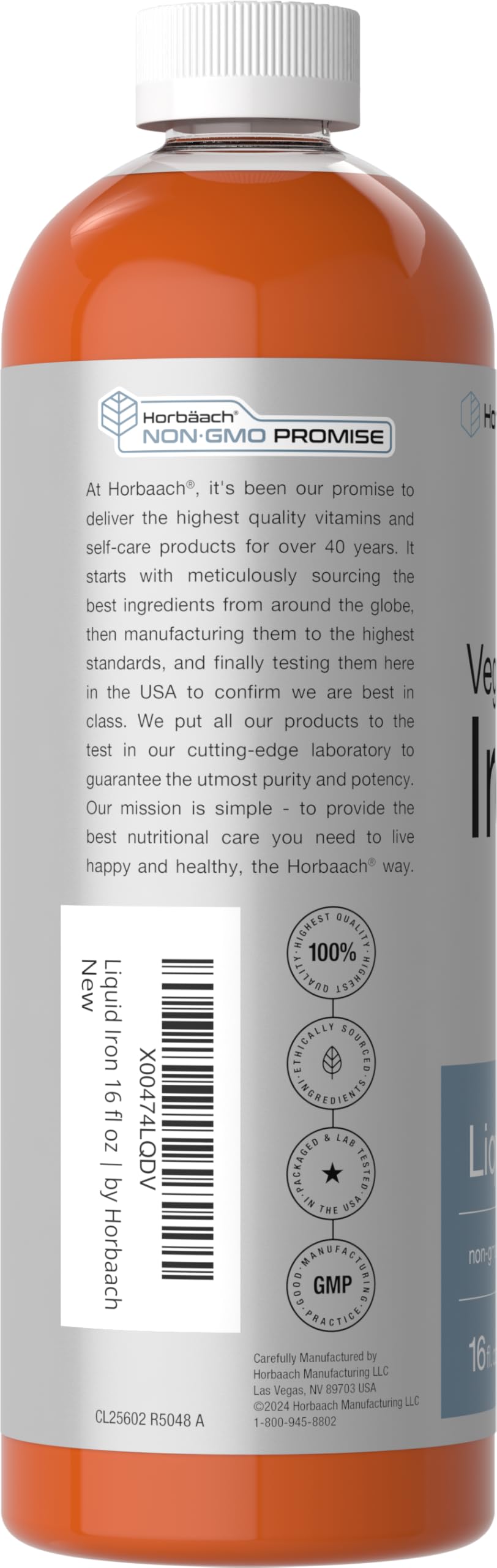 Horbäach Iron Supplement Liquid | 16 fl oz — Amazon image 3