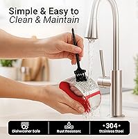 Vista 6 de Zulay - Juego de balancines de acero inoxidable para prensar ajos, picadora de ajo de primera calidad, trituradora de ajo innovadora con pelador