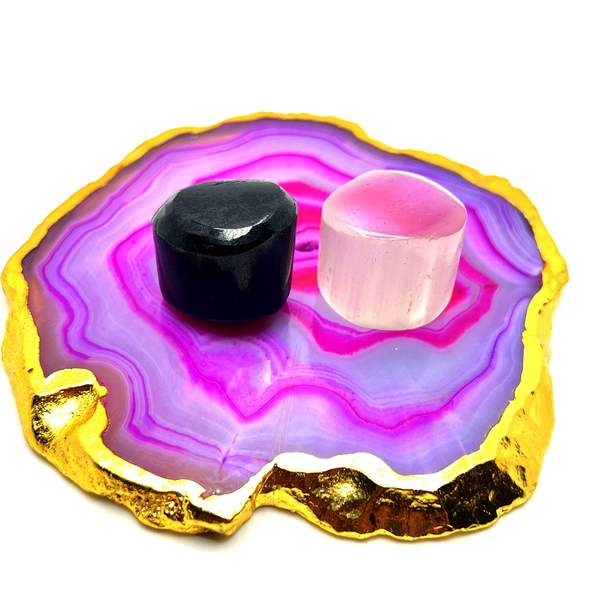 AliCrystal Natural Yellow Citrine Tumble, Crystals Abundance and Prosperity for Wealth and Bussiness Luck Reiki Healing (2 Pcs Set(1 Tourmaline + 1 Selenite))-image-28