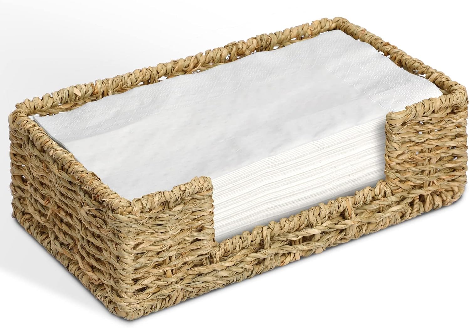 Napkin Holder Wicker Woven Basket Kitchen Decor for Table Dinner Paper Tray