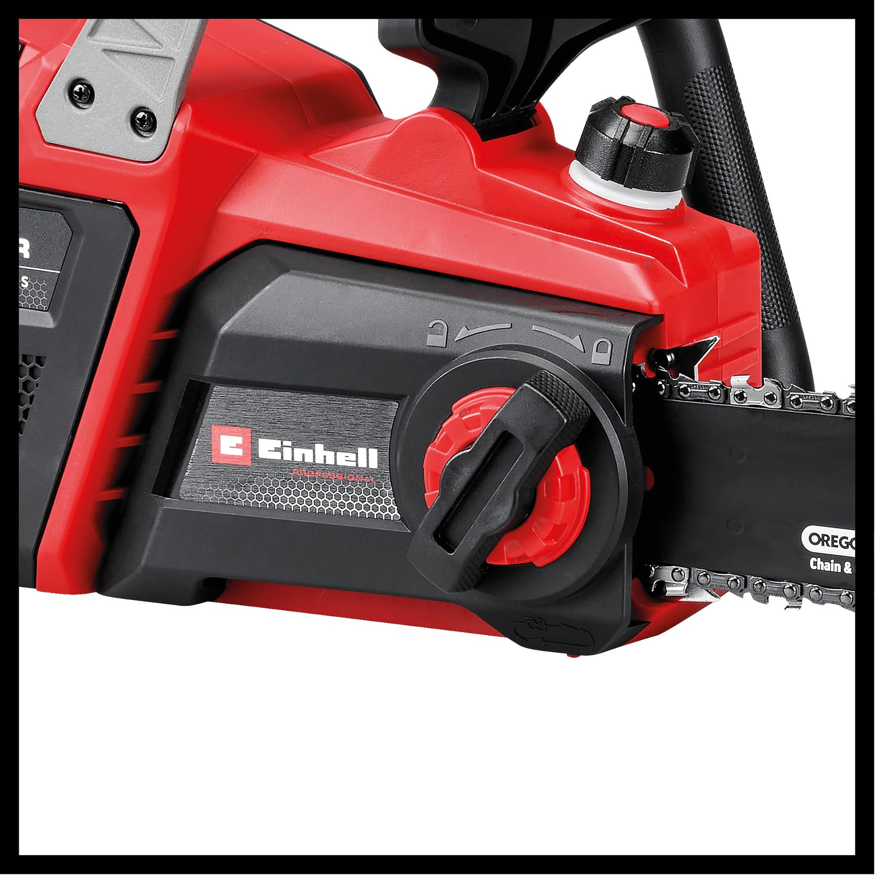 Einhell Profesjonalna akumulatorowa piła łańcuchowa GP-LC 36/40 Li BL-Solo (36 V, długość cięcia 38 cm, bezszczotkowa, prędkość łańcucha 19 m/s, automatyczne smarowanie łańcucha, bez akumulatora)