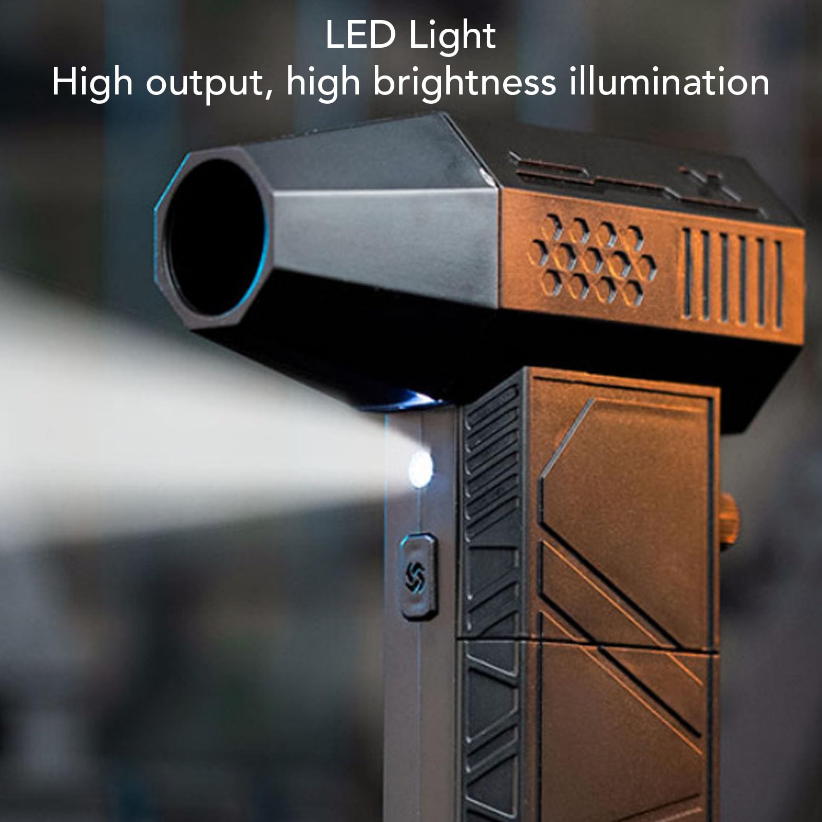 Plumero de Aire Comprimido, 150000 RPM Motor sin Escobillas Recargable Súper Potente Ventilador Turbo Inalámbrico con Pantalla LED y Chorros Ligeros Kit de Limpieza en Seco