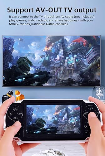 Miniatura 6 de TAQY Consola de videojuegos con joystick dual de 4.3 pulgadas, 2000 juegos incorporados, múltiples simuladores, soporte MP4salida de TV, consola de