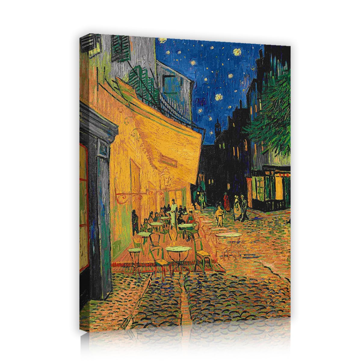 Sidewalk Cafe at Night Canvas Poster Prints Wall Art Relaks Pacific Art Canvas For Home Dining Bedroom Kitchen 40x50cm Inner Frame