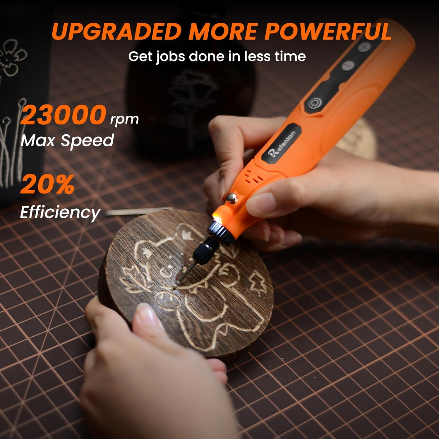 448PCS Rotary Tool Accessories Kit, 1/8" Universal Rotary Tool Bits, Includes 4V Cordless Rotary Tool (5 Speeds, 2000mAh) – Ideal for Sanding, Polishing, Engraving, Grinding