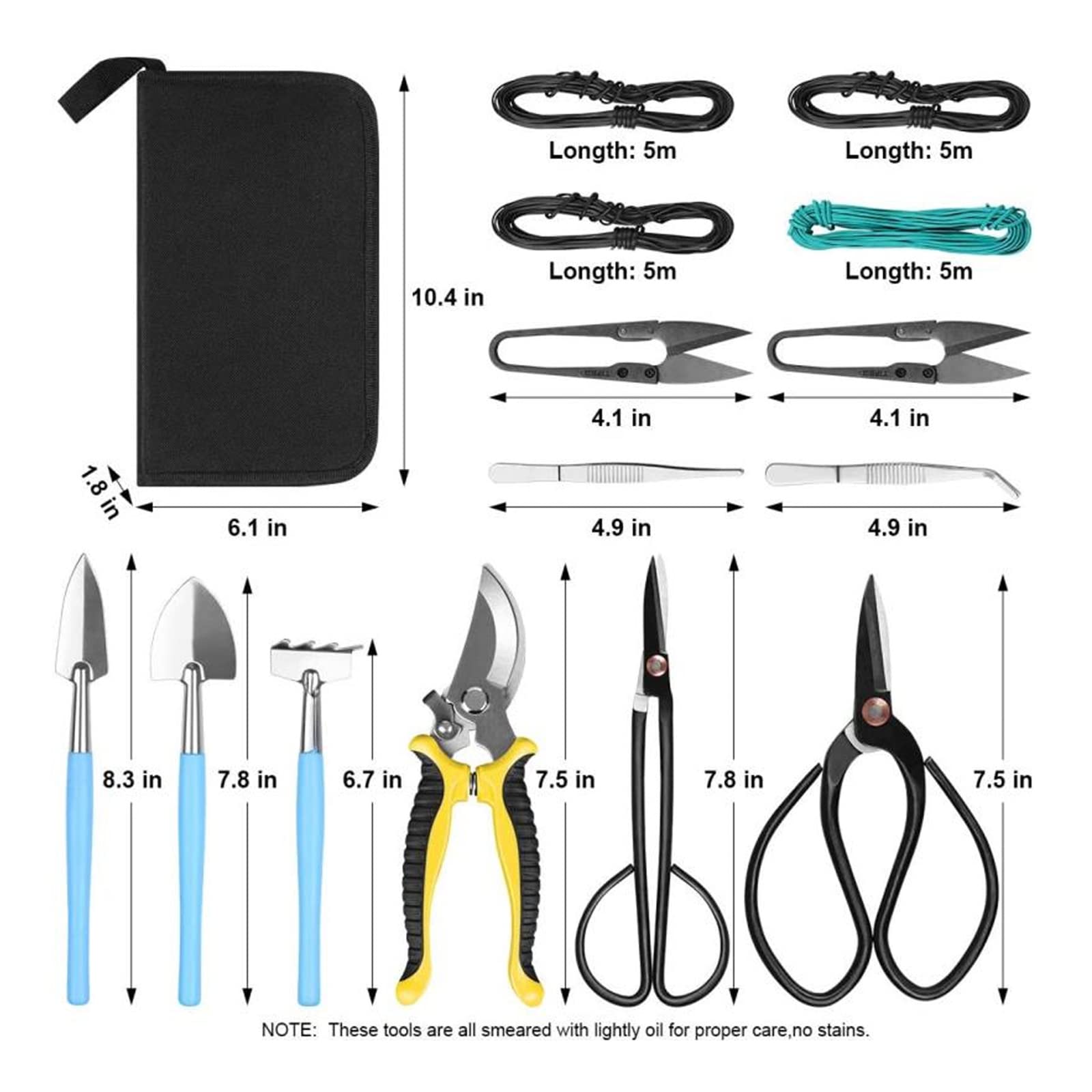 Ensemble d'outils de de Jardinage Succulent, sécateur de Haute qualité, Fil de bonsaï Durable pour Les jardiniers