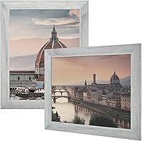 Vista 18 de Golden State Art, Portarretratos de 11 x 14 pulgadas, estilo de grano de madera campestre, moldeado amplio, ganchos traseros para exhibición