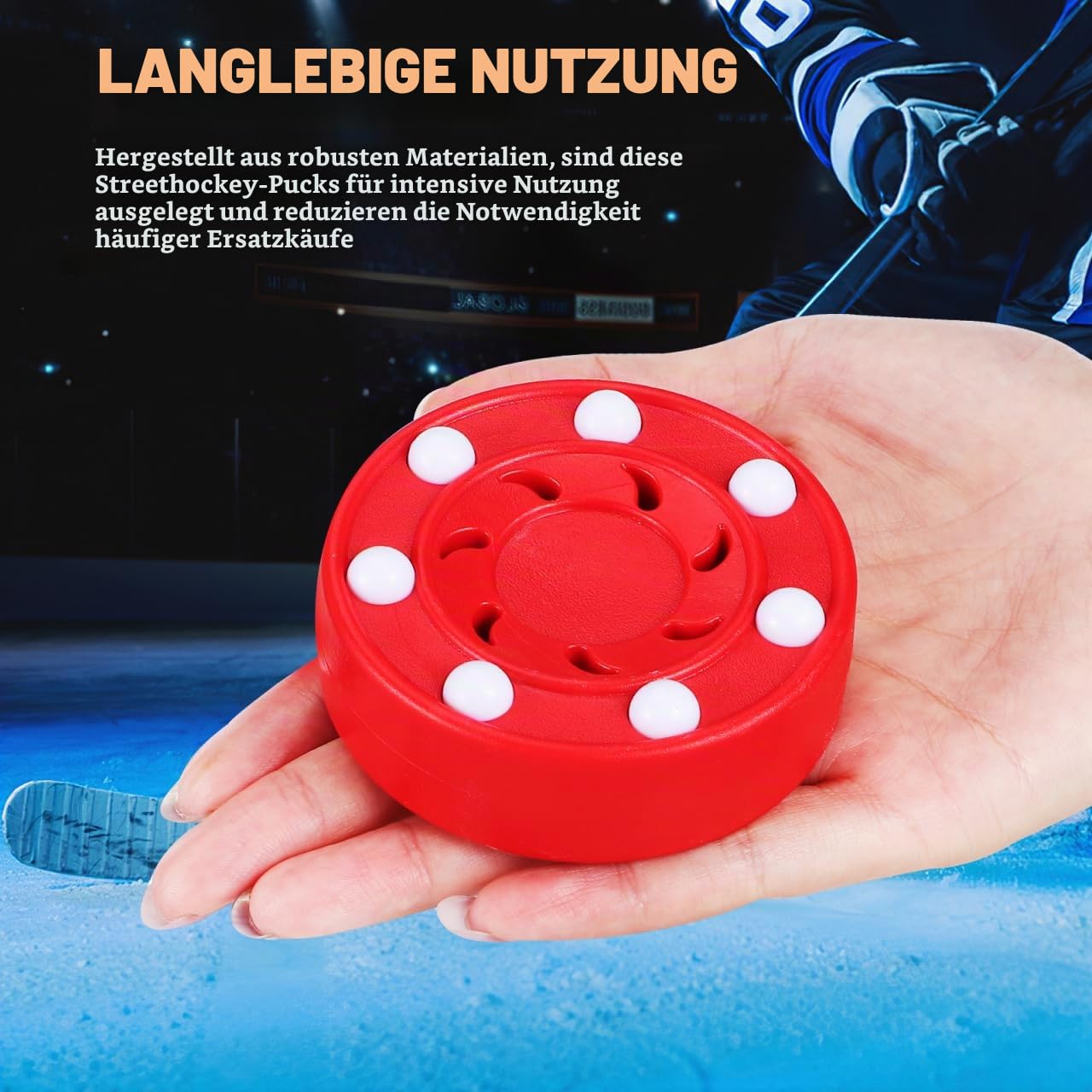 BESPORTBLE Eishockey Pucks 6er-Set - Straßenhockey Pucks aus ABS für Indoor/Outdoor, Inline Hockey Training - Bunt & rutschfest Kinder & Erwachsene