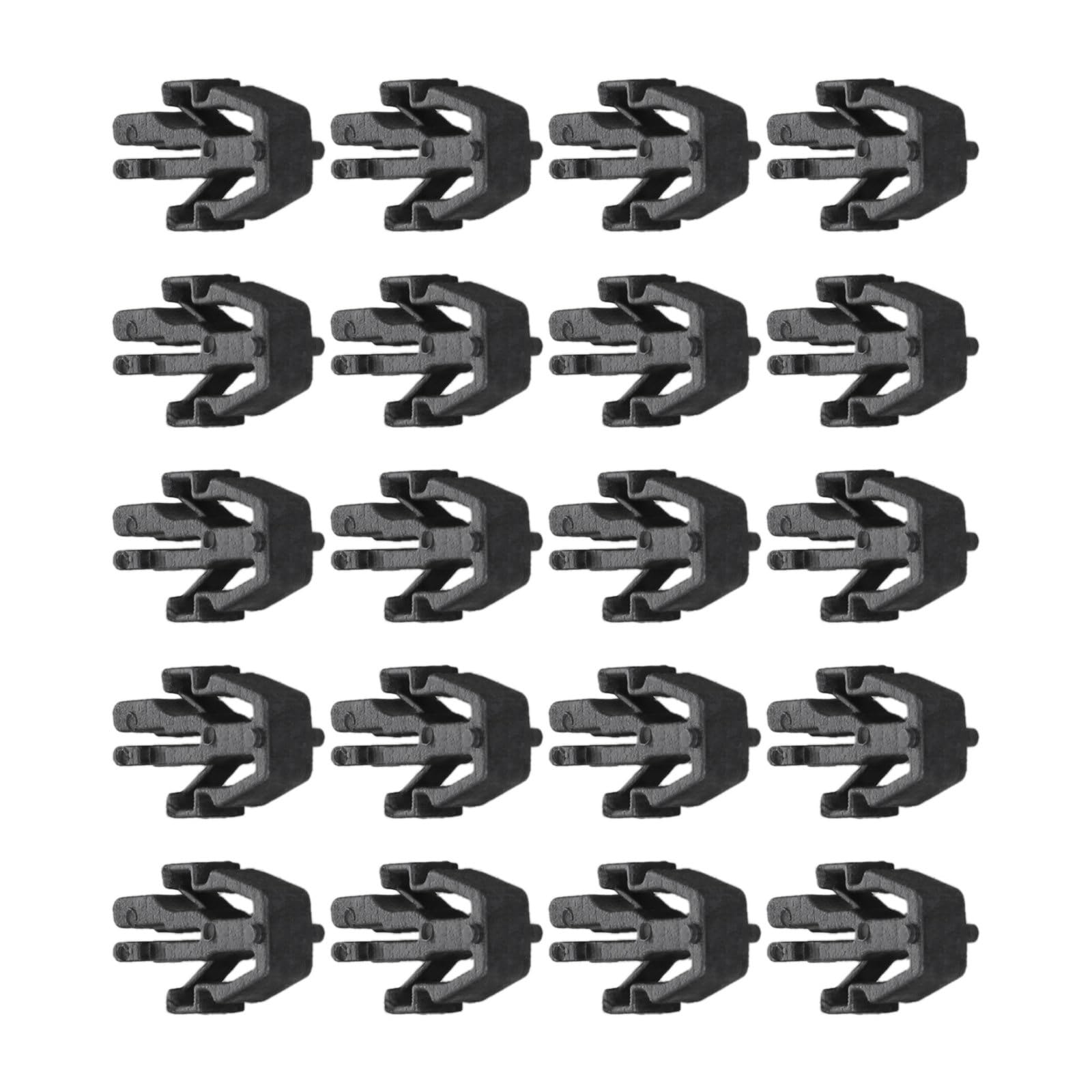 Vtaiex Black- Silver Clip Fasteners For Isuzu 20 Pcs Car Clips Radiator Grille Rivet Retainer Grill Clips