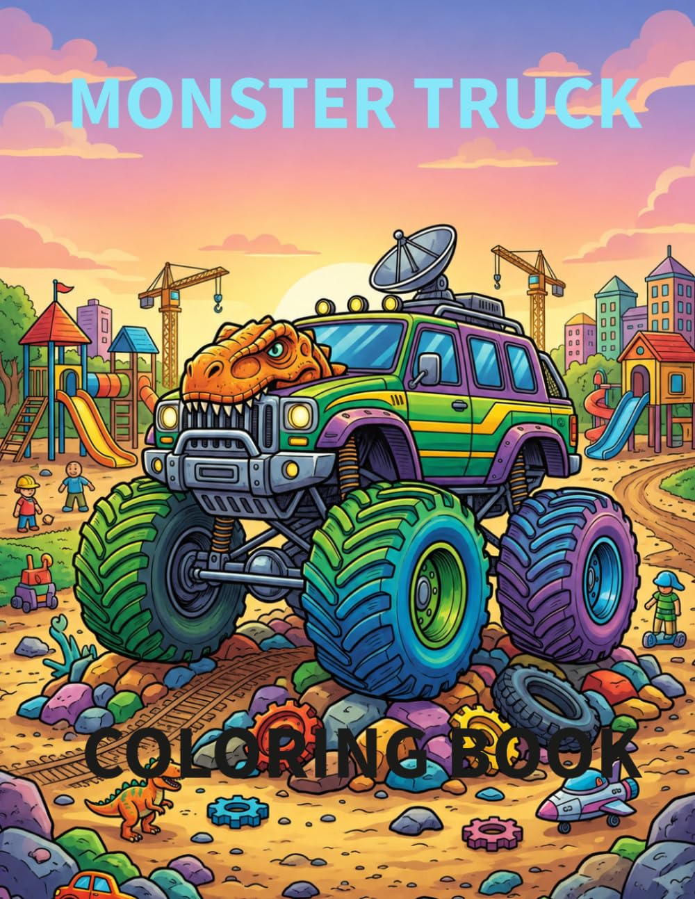 Mega monster truck Coloring Book