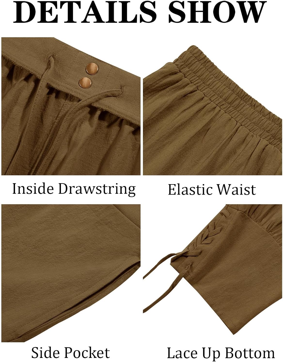 Runcati Mens Pirate Shorts Medieval Renaissance Banded Pants Viking Navigator Halloween Costume - Image 5