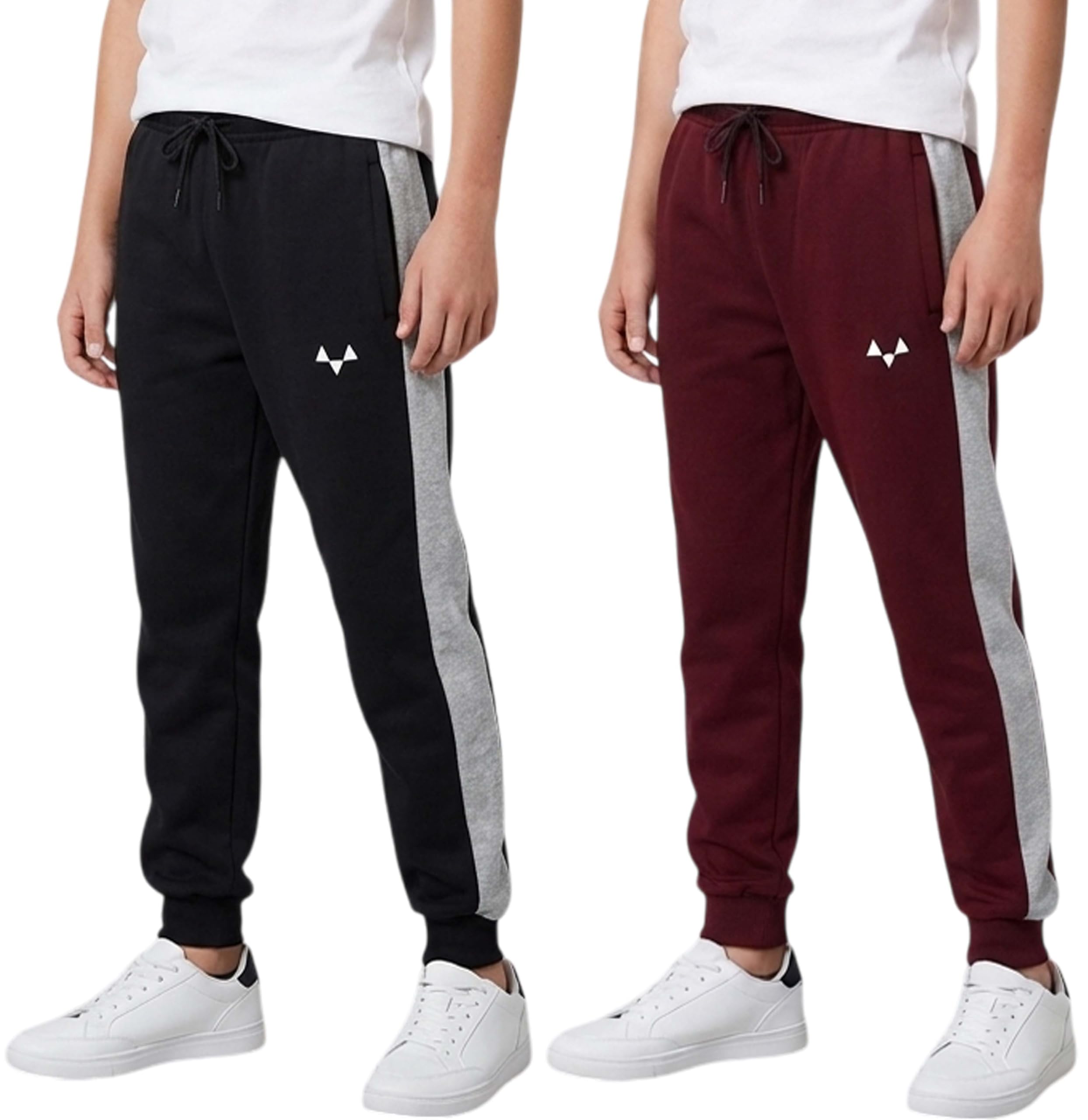 Boys Regular Fit Joggers and Track Pants for Kids, Cotton Lowers for Boys, Sports and Routine Wear Pant for Kids Combo (Pack of 2)-picture-34
