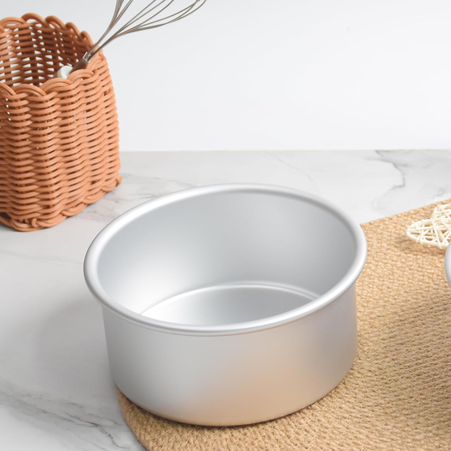 Aluminum smash cake 6×3 inch round Cake Pan,anodized aluminum cake pans,layer cake pan, baking pan For birthday cake, party Silver (6×3 round Cake Pan) - Image 4