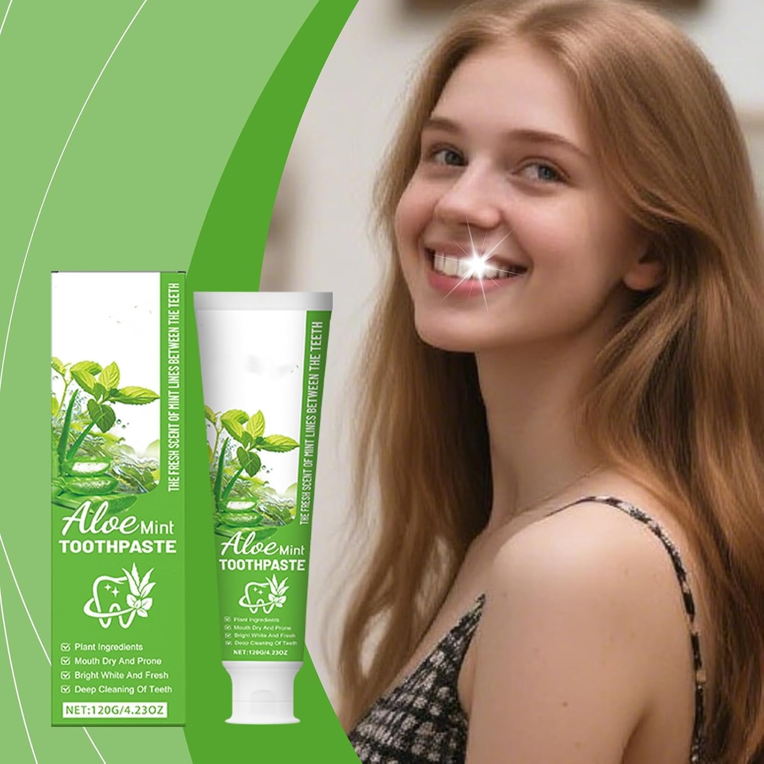 Dentifricio all'Aloe Vera e Menta, cura delicata del cavo orale (3pcs) | Estratto lenitivo di aloe, gusto rinfrescante alla menta, pulizia delicata, favorisce il benessere delle gengive