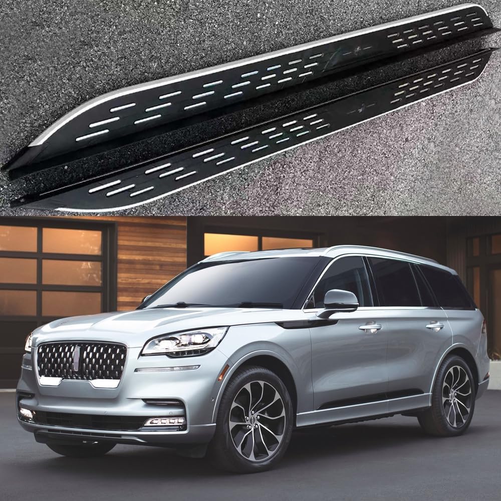 Running Board Side Step Pedals Nerf Bar Fits for Lincoln Aviator 2020-2023 2Pcs