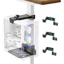 Cabte PC Mount Under Desk, Clamp On CPU Holder for Standing Desk