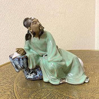 001 中国美術 中国古玩 色絵陶人形 高さ34cm 置物 オブジェ 古董品 本日限定 G013 中国人形 置物 陶器人形 アンティーク｜Yahoo