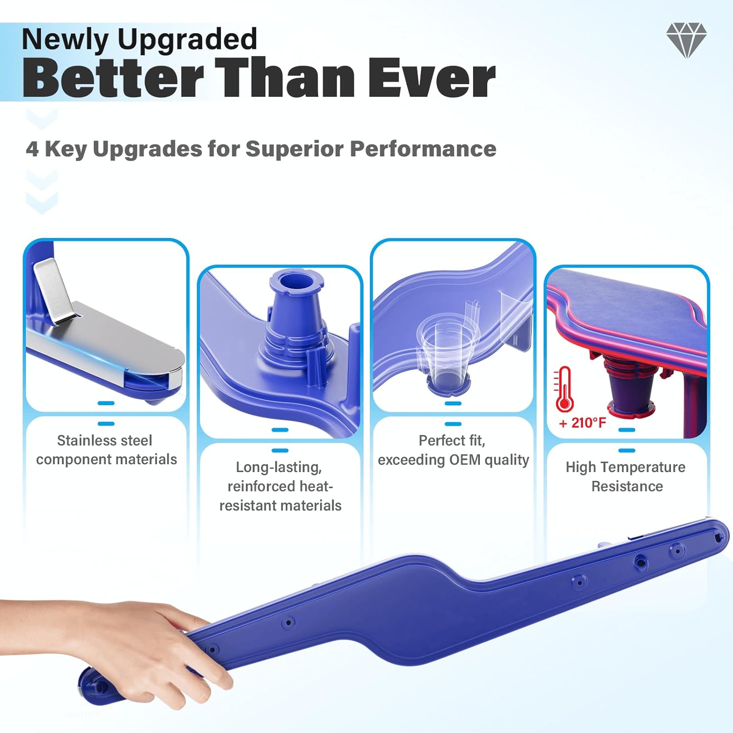 5304517203 1545680 Dishwasher Lower Spray Arm Compatible with Frigidaire Kenmore Replacement Parts EAP12585623 5304506526 154250801 154568002 154414101 4840174 154250901 530450652 1542508 154568001