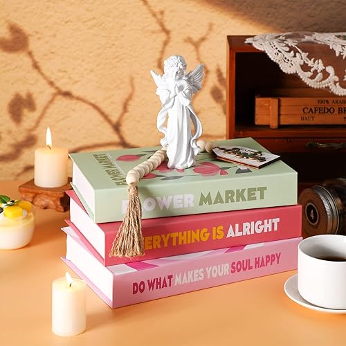 Miniatura 5 de Tatuo Juego de 3 libros falsos decorativos para decoración de habitación, decoración de habitación, mesa de café, libros falsos para decoración de