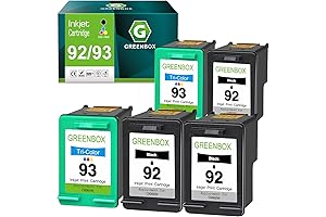 Remanufactured HP 92 93 Ink Cartridge Black Tri-Color 5 Pack