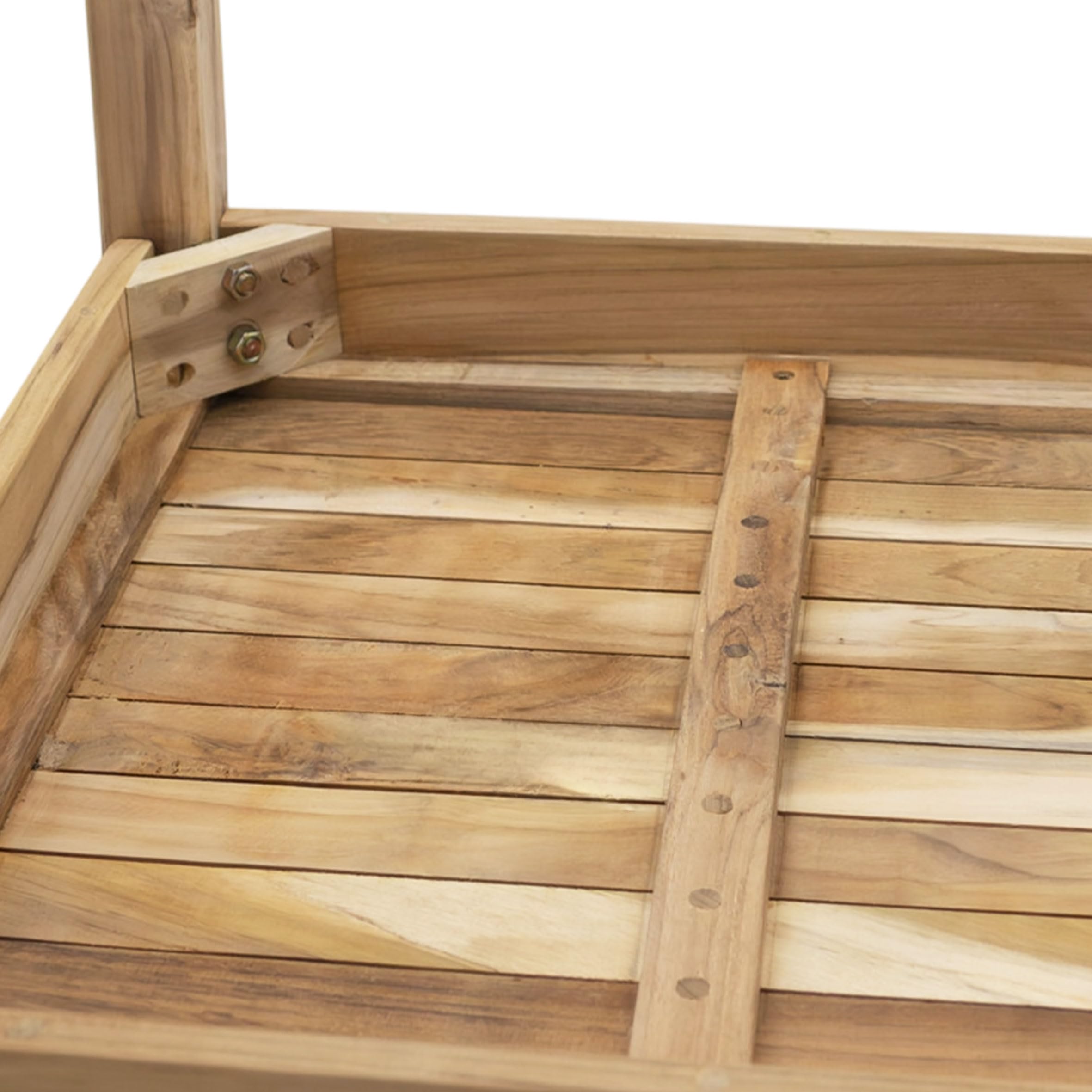 Spetebo Tavolino da giardino in legno di teak massiccio, 50 cm | Tavolo da giardino in legno massiccio, per giardino, terrazza, balcone, per piante e fiori