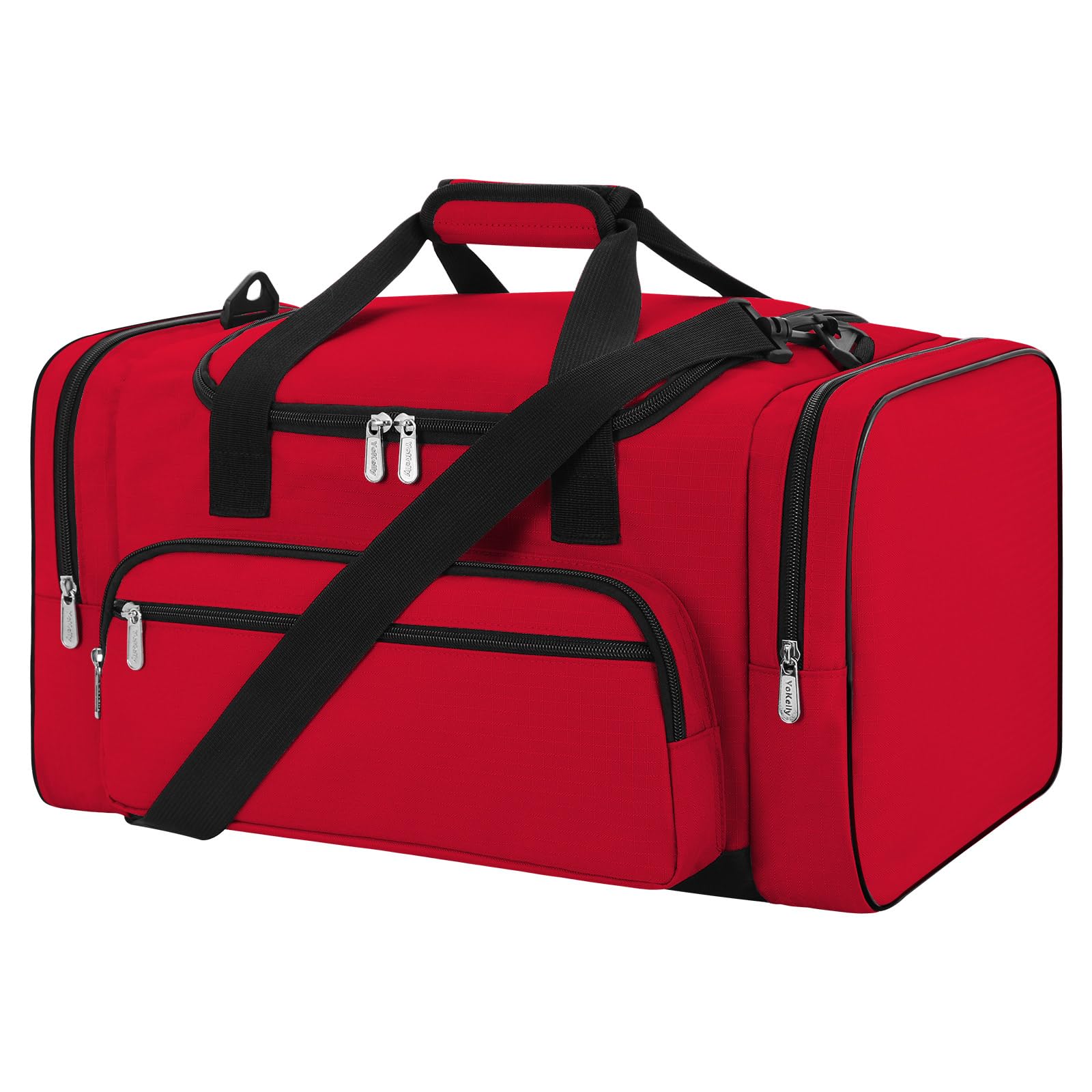 Sport Holdall Duffle Bag Gym Duffle Bag with Shoulder Strap Overnight Weekender Bag for Men and Women (Red, 40L)