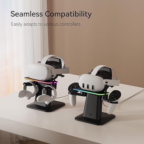 Miniatura 5 de KIWI design Charging Dock for Meta Oculus Quest 3Quest 2Quest Pro Accessories, Meta Officially Co-Branded, RGB Vertical Charging Stand and