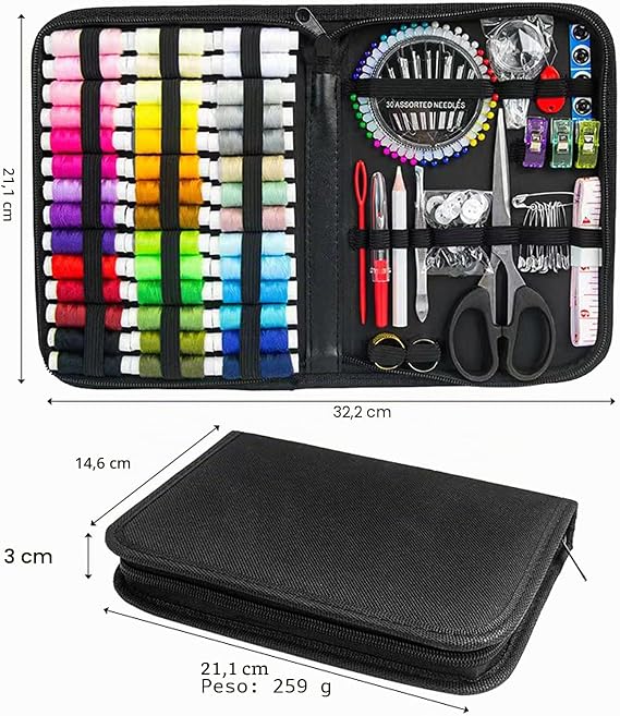 JUNING Sewing Kit, Sewing Accessories Sewing Accessories Kit for Travel and Beginners and Emergencies, XL