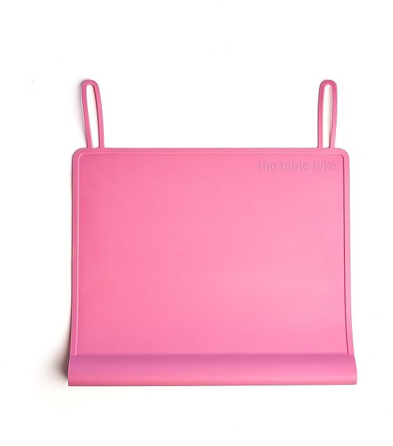 The Table Tyke 100% Silicone Placemat with Teething Edge Bumper/Spill Stopper | Dishwasher Safe, Travel Ready Non-Slip Suction Activity Mat for Infants, Babies, Toddlers, Children, Kids