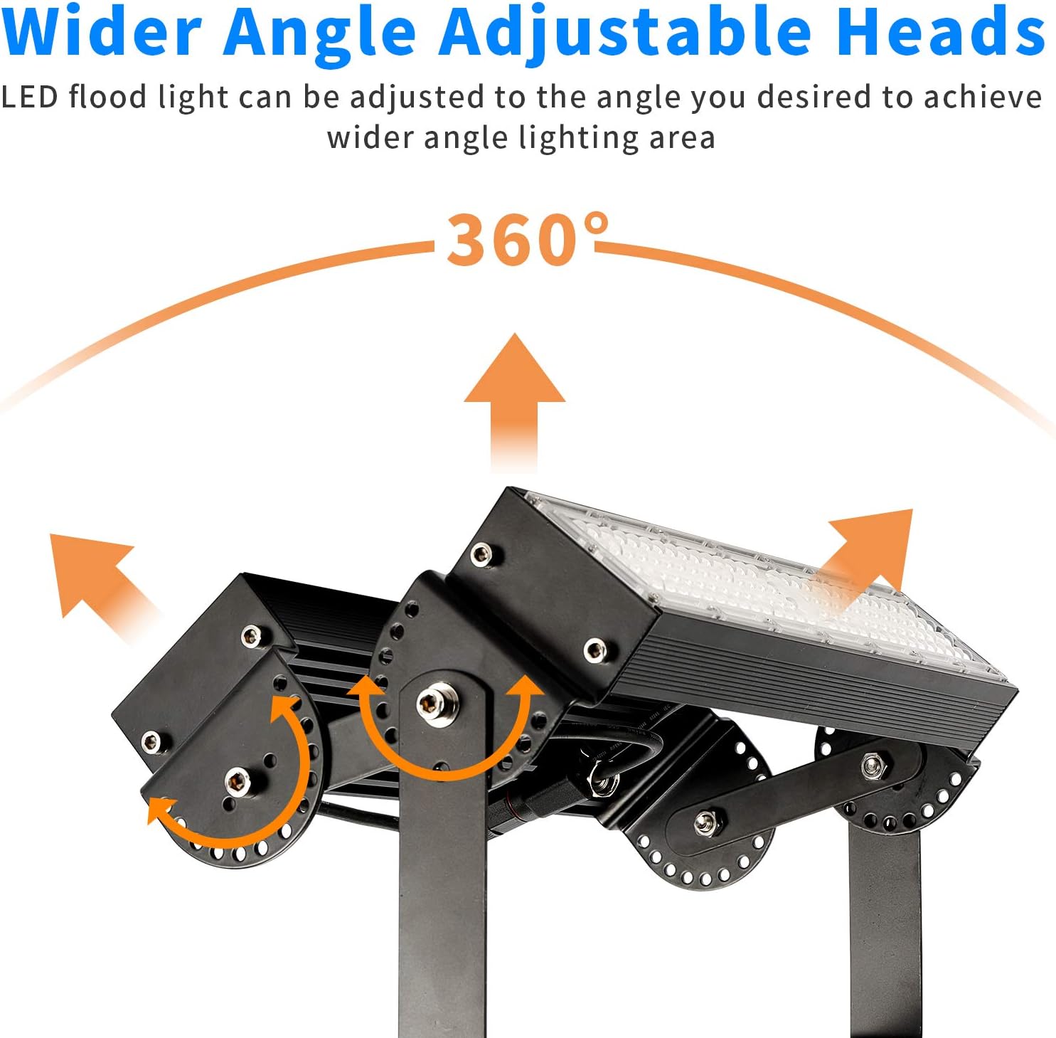 Exclusive OKYSAI 200W LED Flood Light, LED Stadium Lights Super Bright 15000LM 6500k IP65 Waterproof Outdoor Flood Light for Backyard, Playground, Basketball Court