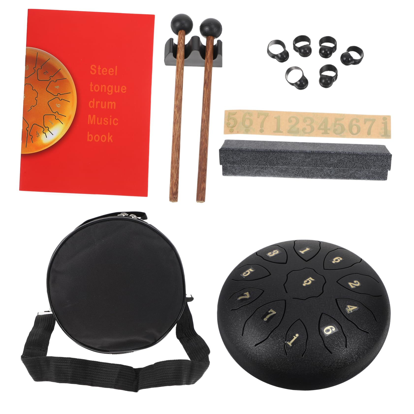 SECFOU Tambour Langue Professionnel Instruments De Percussion à Main Accessoires Créatifs Pour Percussionnistes Doigtiers Pratiques