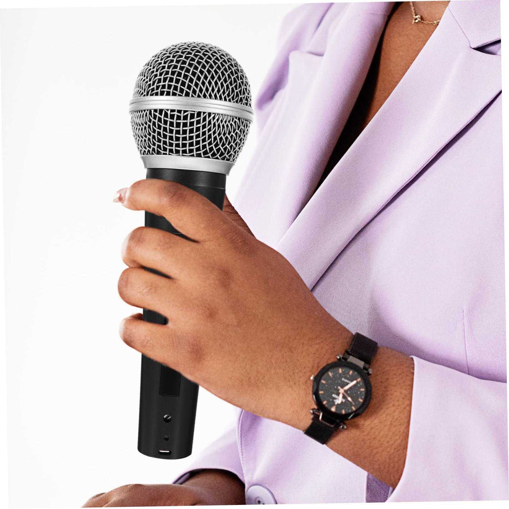 YARNOW Microfono Dinamico con Cavo Nero Microfono Professionale per Cantare e Registrare con Costruzione Resistente e Design Classico per Performance e Speaker
