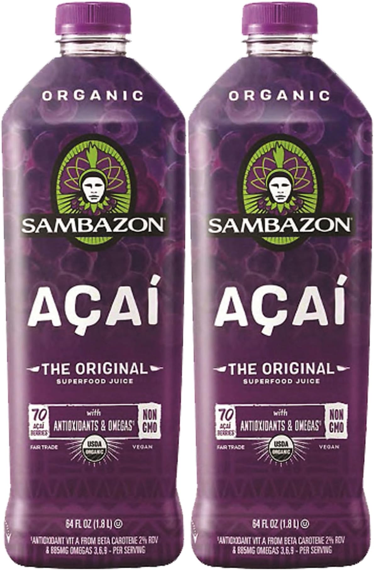 Sambzon Organic Acai Juice, 64 fl. oz. (2 Pack)